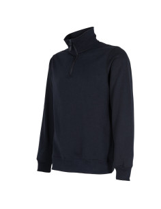 Poleron Medio Cierre Unisex Azul