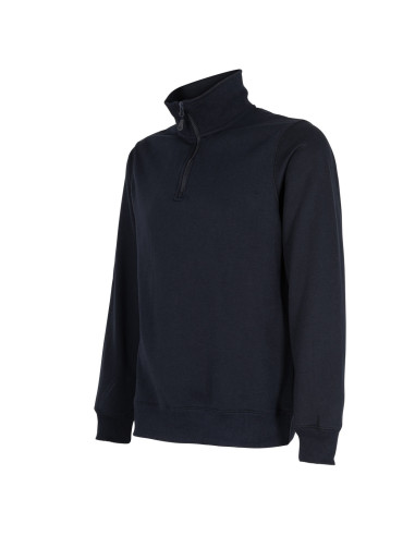 Poleron Medio Cierre Unisex Azul