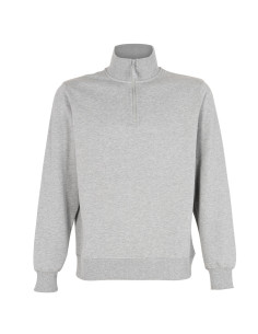 Poleron Medio Cierre Unisex Gris 2