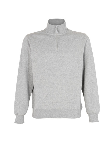 Poleron Medio Cierre Unisex Gris