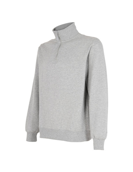 Poleron Medio Cierre Unisex Gris