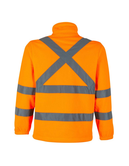 Micropolar Alta Visibilidad Hombre Bi Color Clase 3 Manga Larga Naranjo