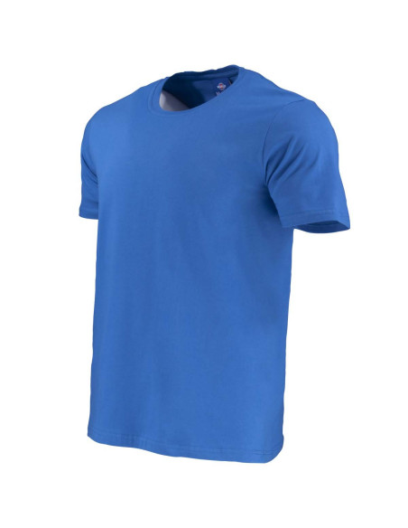 Polera de cuello redondo para Hombres 100% algodón Manga Corta Azulino